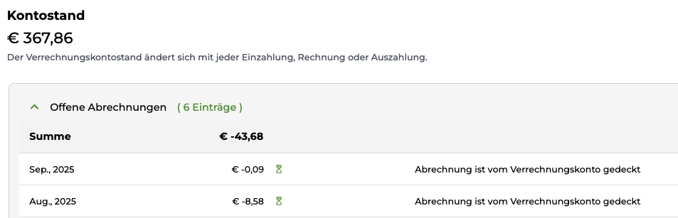 Abrechnung